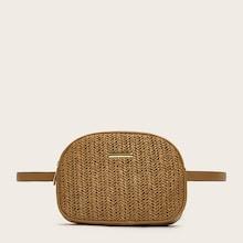 Romwe Woven Detail Bum Bag