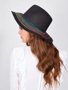 Romwe Contrast Striped Straw Beach Hat