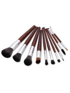 Romwe Wood Handle Eye Brush 10pcs