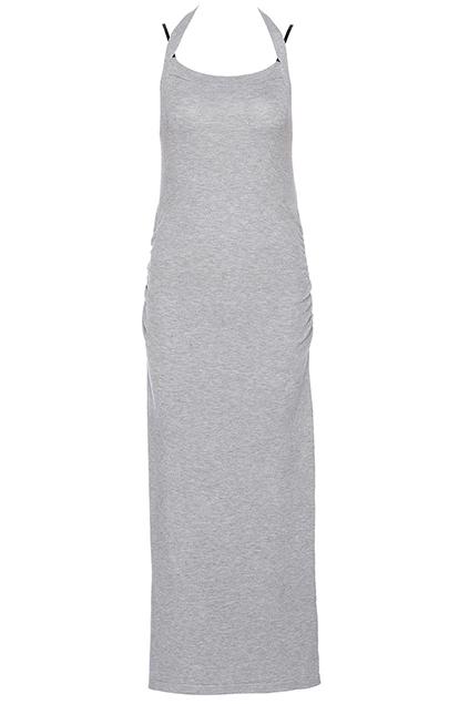Romwe Romwe Halter Bodycon Grey Dress