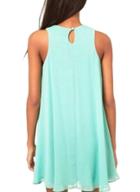 Romwe Round Neck Shift Green Dress