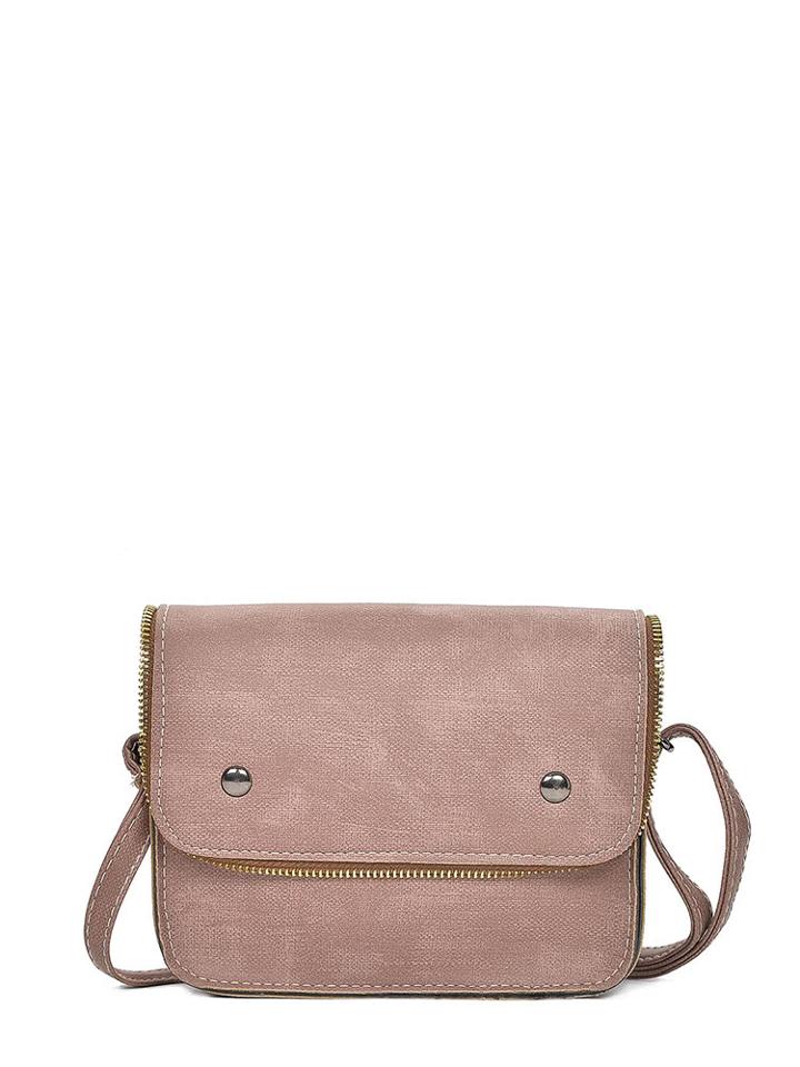 Romwe Faux Leather Flap Bag