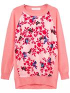 Romwe Florals Butterfly Print Sweater