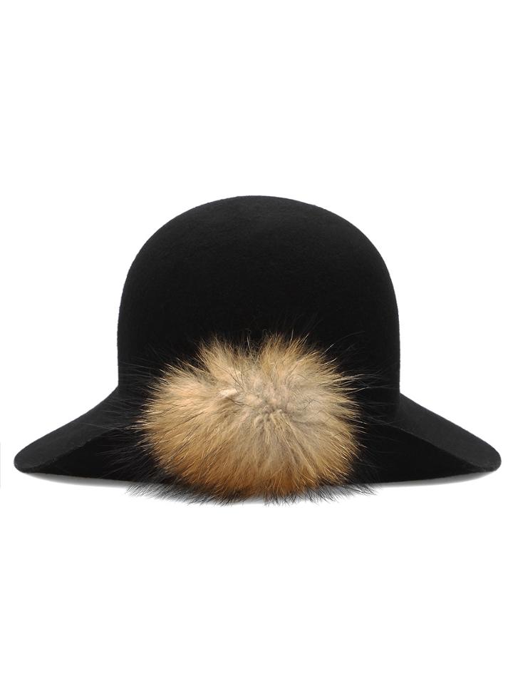 Romwe Pom Boater Hat