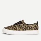 Romwe Leopard Print Low Top Sneakers