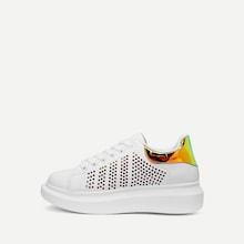 Romwe Ombre Lace-up Sneakers