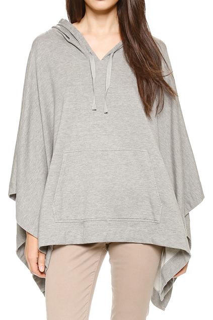 Romwe Asymmetric Batwing Sleeved Grey Hoodie