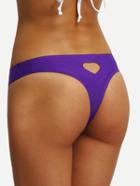 Romwe Heart Cutout Purple Bikini Bottom