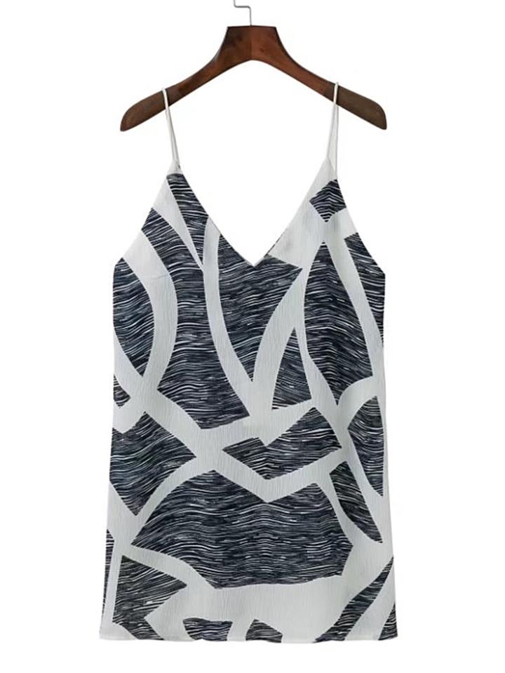 Romwe Double V Neck Cami Dress