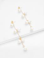 Romwe Faux Pearl Decorated Dangle Earrings