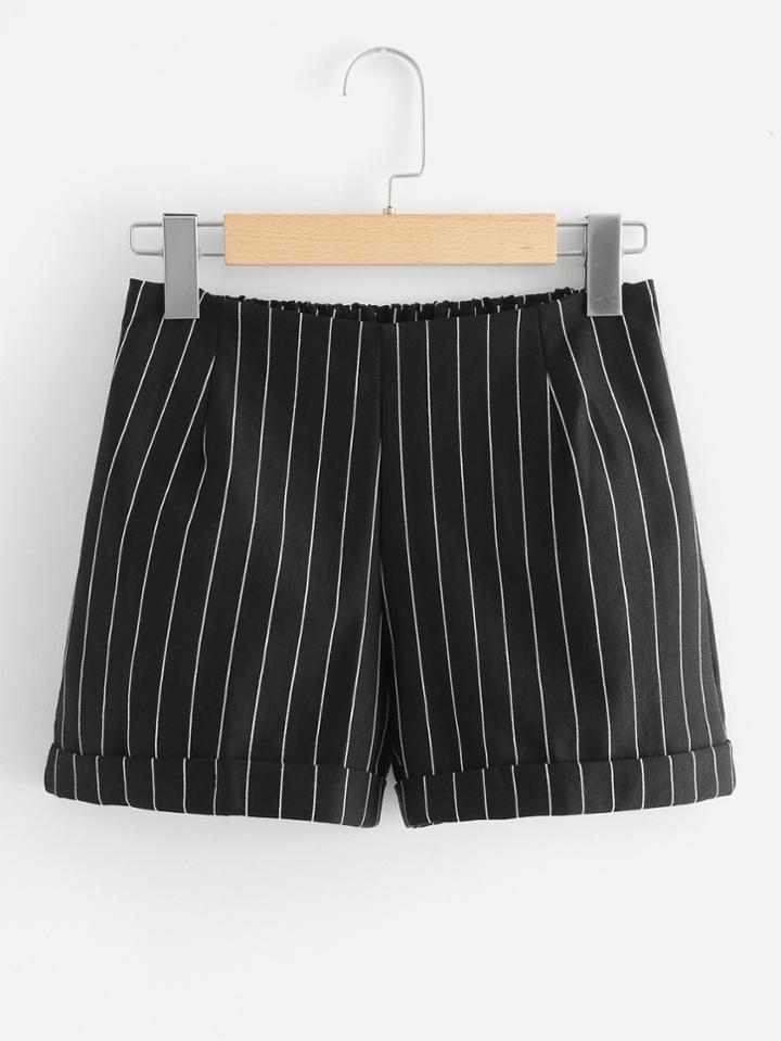 Romwe Vertical Striped Shorts