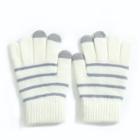 Romwe Striped Knit Touchscreen Gloves