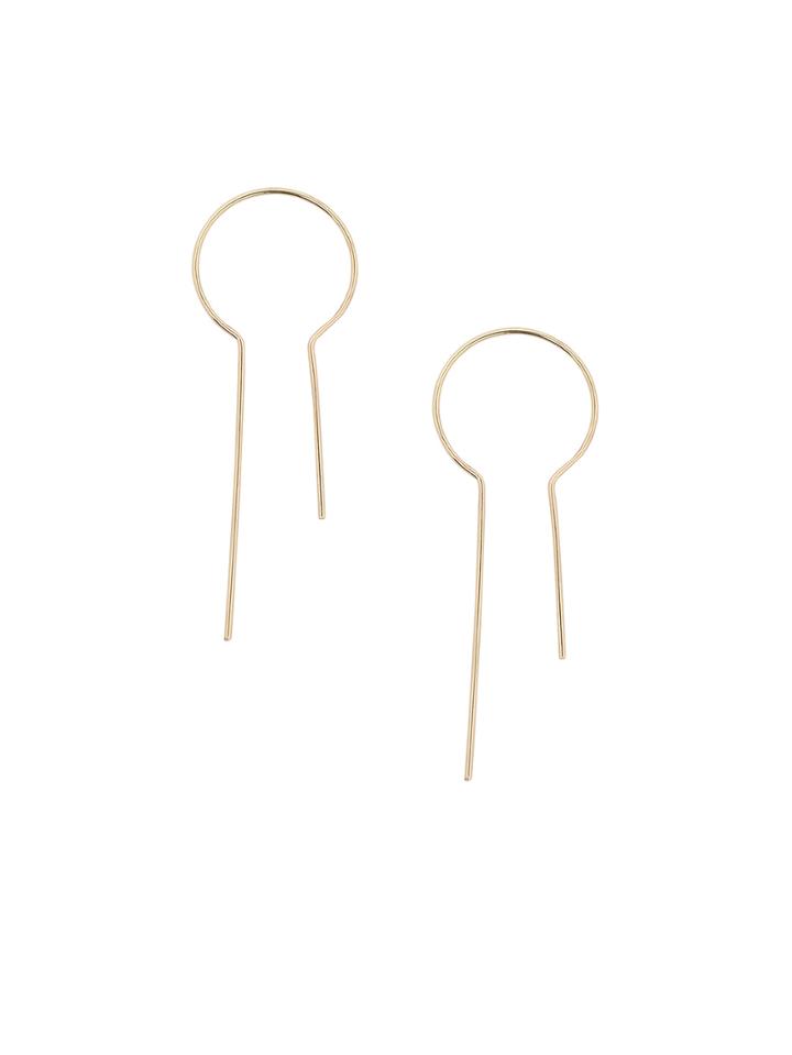 Romwe Gold Geometric Shaped Minimalist Earrings