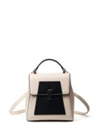 Romwe Color Block Piping Detail Pu Flap Shoulder Bag