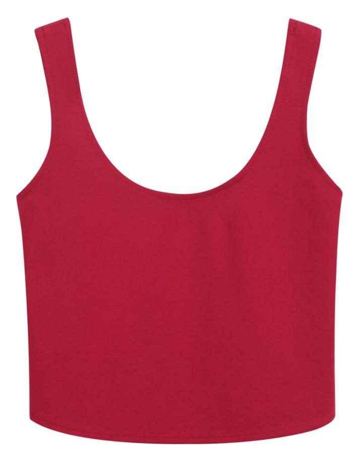 Romwe Criss Cross Back Scoop Neck Vest