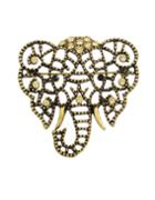 Romwe Gold Plated Cute Elephant Shape Brooch