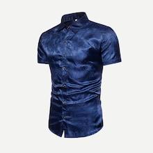 Romwe Men Jacquard Shirt