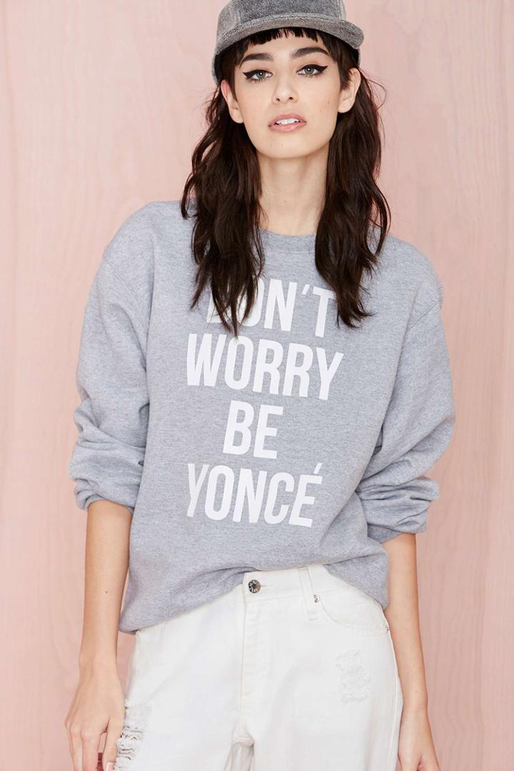 Romwe Grey Long Sleeve Letters Print Loose Sweatshirt