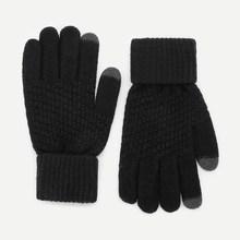 Romwe Guys Plain Gloves