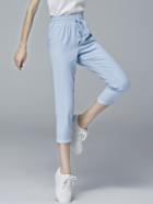 Romwe Elastic Waist Loose Pant