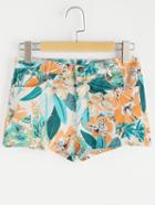Romwe Floral Loose Beach Shorts