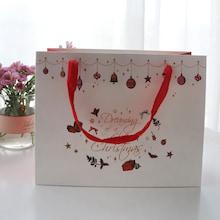 Romwe Christmas Slogan Print Gift Paper Bag 5pcs