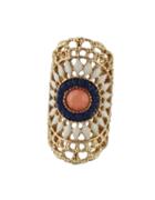 Romwe Vintage Bohemian Style Beads Big Rings For Women