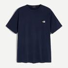 Romwe Guys Embroidered Letter Patched Detail Tee