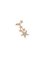 Romwe Gold Diamond Star Ear Stud