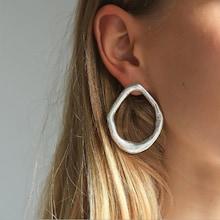 Romwe Irregular Ring Design Drop Earrings