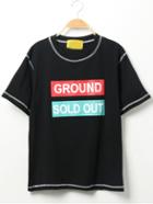 Romwe Letter Print Striped Trim T-shirt