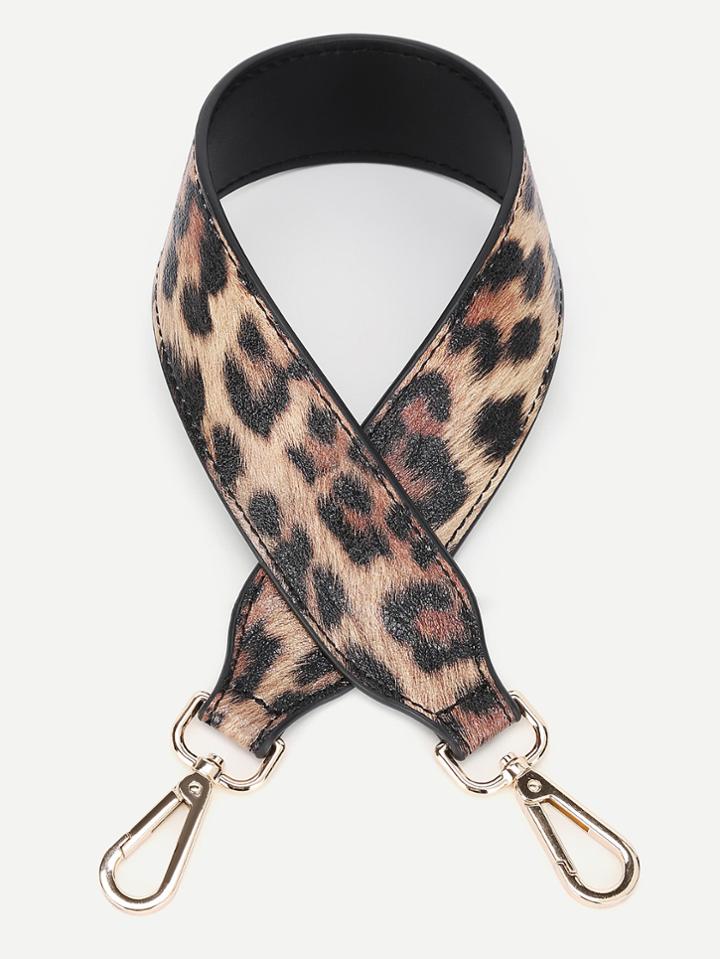 Romwe Short Pu Leopard Bag Strap