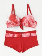 Romwe Tie Dye Fuller Bust Bikini With Bottom