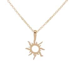 Romwe Open Sun Pendant Chain Necklace