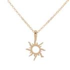 Romwe Open Sun Pendant Chain Necklace