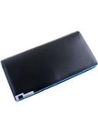 Romwe Black Contrast Blue Trims Pu Clutch Bag
