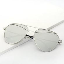 Romwe Mirror Lens Top Bar Sunglasses