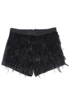 Romwe Faux Feature Embellished Shorts