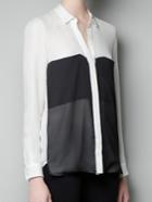 Romwe Colour-block Pockets Blouse