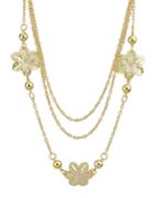Romwe Fashion Style Gold Plated Three Layers Necklace Chain