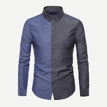 Romwe Guys Color Block Shirt