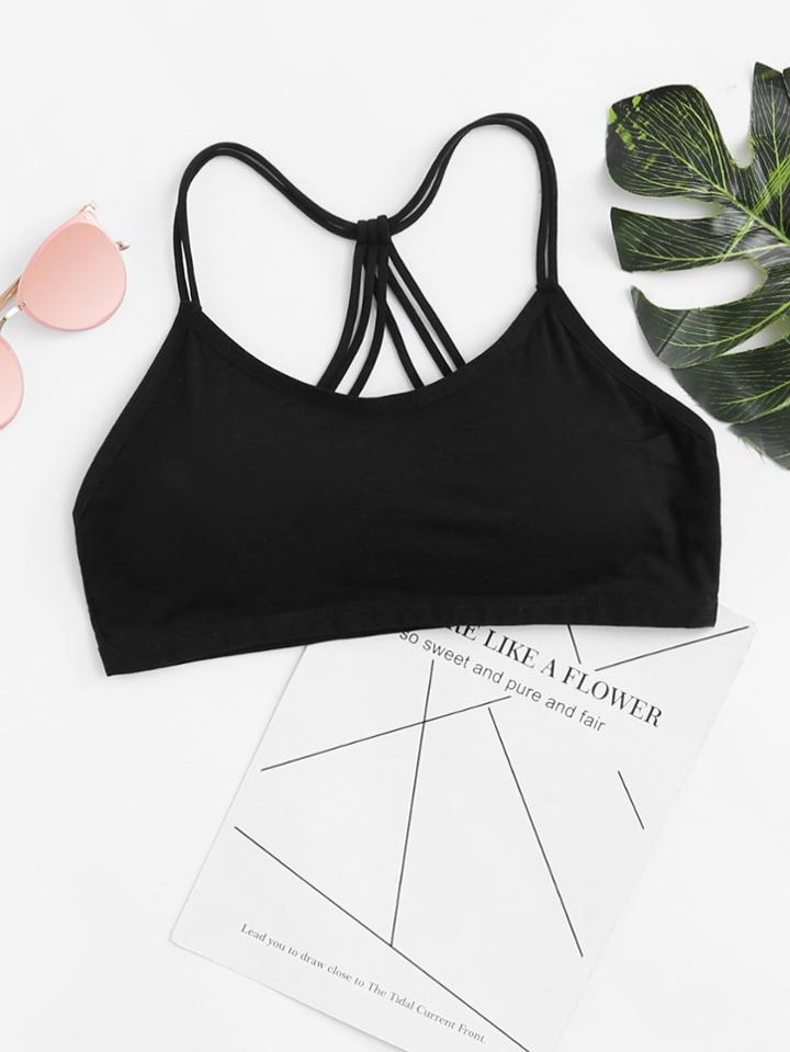 Romwe Cut Out Back Cami Top