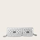 Romwe Metallic Quilted Chain Bag 2pcs