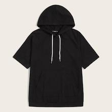 Romwe Guys Raglan Sleeve Drawstring Hoodie