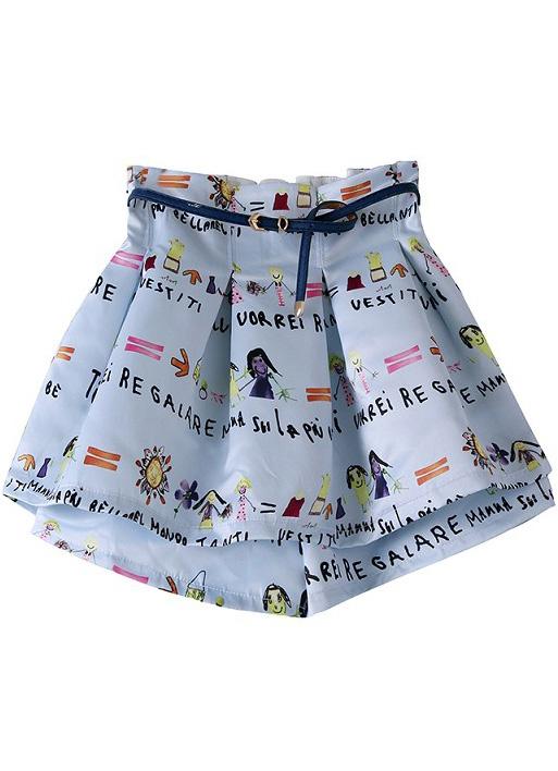 Romwe High Waist Cartoon Print Shorts