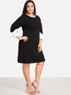 Romwe Ruffle Sleeve Dress