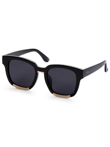 Romwe Super Dark Black Lens Sunglasses