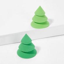 Romwe Pine Shaped Makeup Sponge 2pack