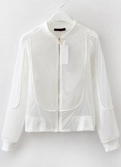 Romwe With Zipper Hollow Coat