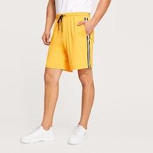 Romwe Guys Drawstring Waist Striped Tape Side Shorts